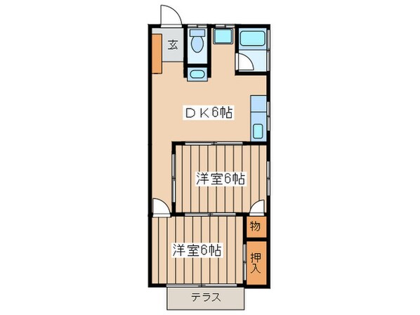 親和荘３号棟の物件間取画像